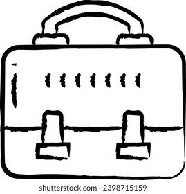 Suitcase hand drawn vector illustration