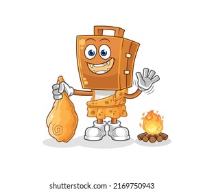 the suitcase head ancient cartoon. cartoon mascot vector