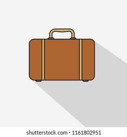 Suitcase icon. Bag icon. Baggage icon. Stock vector illustration.