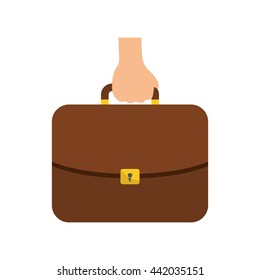 Suitcase icon. Bag and business design. vector graphic