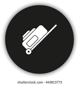 Suitcase icon. Bag illustration.