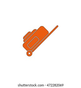Suitcase icon. Bag illustration.
