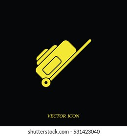 Suitcase icon. Bag illustration.
