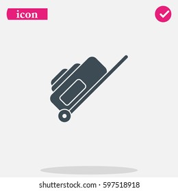Suitcase icon. Bag illustration.