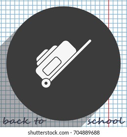 Suitcase icon. Bag illustration.
