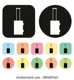 Suitcase icon. Bag icon. Travel bag icon. Vector