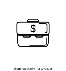 suitcase icon bag vector illustration