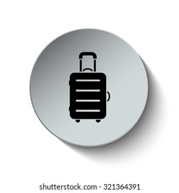 Suitcase icon. Baggage icon. Bag icon. Vector Illustration. EPS10