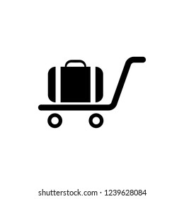 Suitcase icon. Baggage vector template.