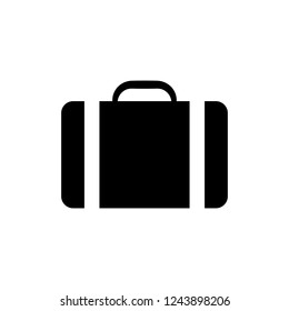 Suitcase icon. Baggage vector template.