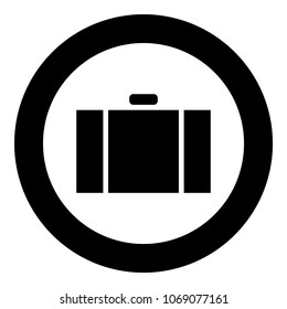 Suitcase icon black color