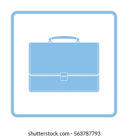 Suitcase icon. Blue frame design. Vector illustration.