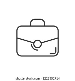 Suitcase icon, business bag sign,case vector line icon isolated on white background for for graphic design, web and mobile platforms.