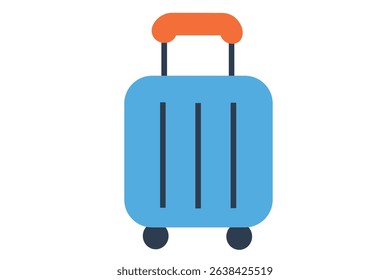 Suitcase Icon - A colorful rolling suitcase icon symbolizing travel and personal luggage.