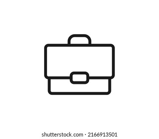 Suitcase icon concept. Single premium editable stroke pictogram perfect for logos, mobile apps, online shops and web sites. Vector symbol isolated on white background. 
