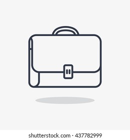 Suitcase icon. Conceptual image of business, finance, reporting, business world. Cartoon flat vector illustration. Objects isolated on a white background.