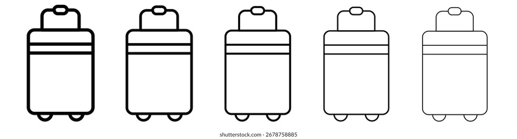 Suitcase design de ícone, logotipo, aplicativo, UI. Ilustração vetorial, EPS