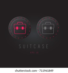 Suitcase icon design on modern flat background