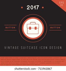 Suitcase icon design on modern flat background