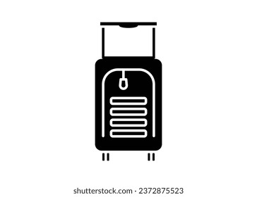 Suitcase icon design silhouette template illustration isolated