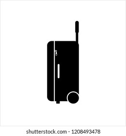 Diseño de iconos en maleta, Ilustración de arte de vectores de silueta