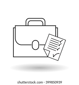 suitcase icon design, vector illustration