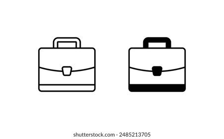 Suitcase icon design with white background stock illustration