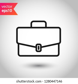 Suitcase icon. Diplomat sign. Suitcase vector symbol. EPS 10 flat symbol