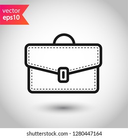 Suitcase icon. Diplomat sign. Suitcase vector symbol. EPS 10 flat symbol