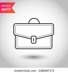 Suitcase icon. Diplomat sign. Suitcase vector symbol. EPS 10 flat symbol