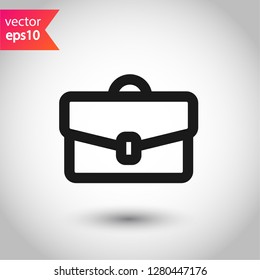 Suitcase icon. Diplomat sign. Suitcase vector symbol. EPS 10 flat symbol
