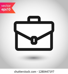 Suitcase icon. Diplomat sign. Suitcase vector symbol. EPS 10 flat symbol