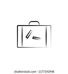 suitcase icon. Element of anti aging icon for mobile concept and web apps. Doodle style suitcase icon can be used for web and mobile