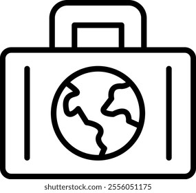 Suitcase Icon Element For Design