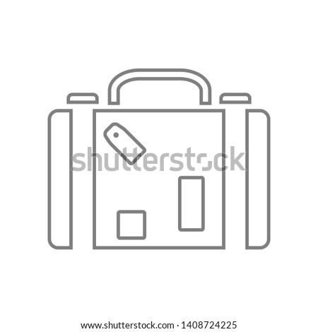 The suitcase icon. Element of web for mobile concept and web apps icon. Outline, thin line icon for website design and development, app development