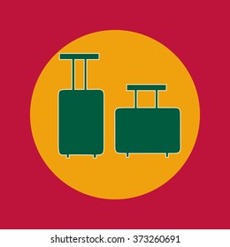 Suitcase icon, eps 10