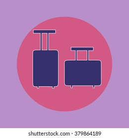 Suitcase icon, eps 10