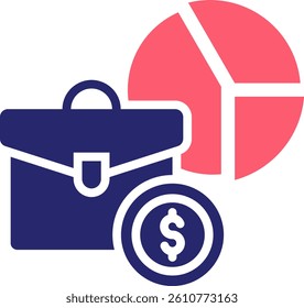 Suitcase Icon Fill Vector Illustration