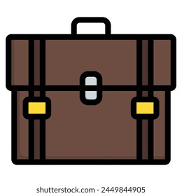 suitcase icon filled line style, suitable for web and mobile app.