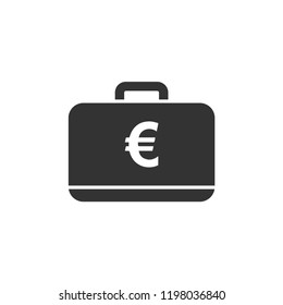 Suitcase icon flat. Icon Flat