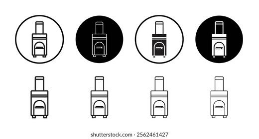 Suitcase icon Flat art in black and white isolated