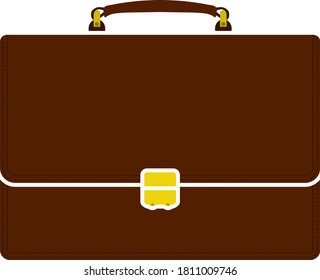 Icono de maleta. Diseño de color plano. Ilustración vectorial.