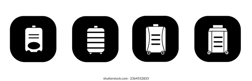 Suitcase icon in flat. A suitcase design. Stock vector.