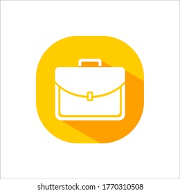 Suitcase icon. Flat design style modern vector illustration. Isolated on stylish color background. Flat long shadow icon. Elements in flat design