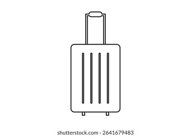 suitcase icon, flat style suitcase isolated on white background, vector illustration.