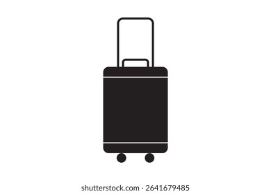 suitcase icon, flat style suitcase isolated on white background, vector illustration.