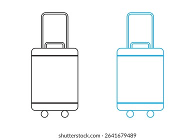 suitcase icon, flat style suitcase isolated on white background, vector illustration.