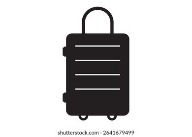 suitcase icon, flat style suitcase isolated on white background, vector illustration.