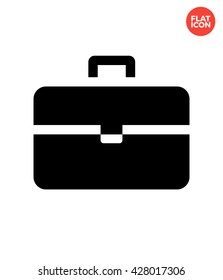 Suitcase Icon Flat Style Isolated Vector Illustration