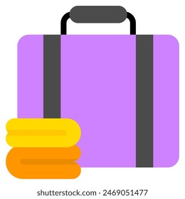 Suitcase icon with flat style. Suitable for website design, logo, app and UI. Based on the size of the icon in general, so it can be reduced.